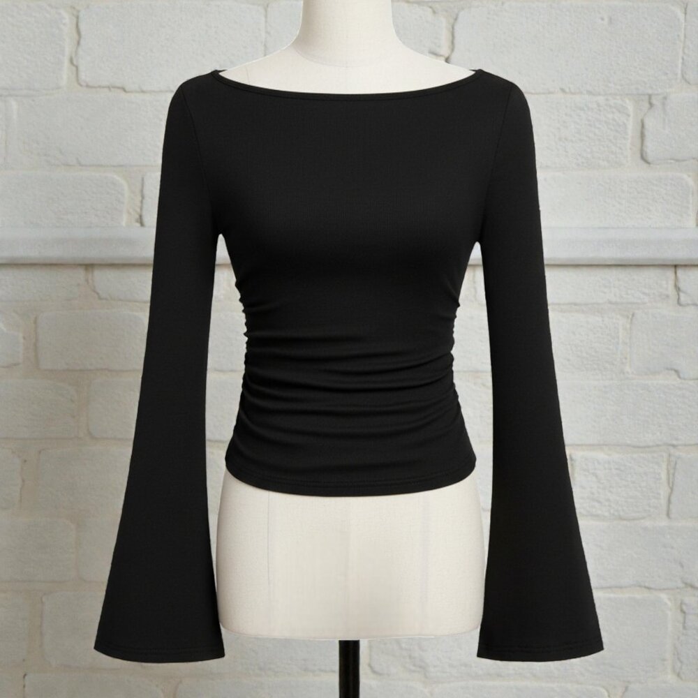 LUXE Y2K Top with Bell Sleeves, Britney Vibes NWT
